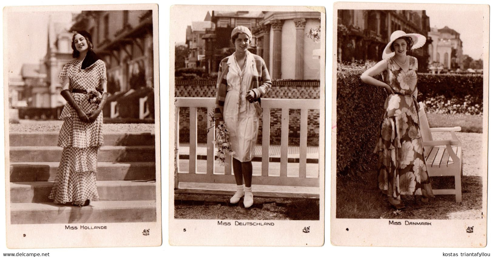 LOT 6, VARIOUS MISSES, 6 POSTCARDS - Femmes Célèbres