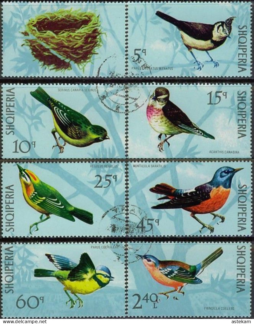 ALBANIA 1971, FAUNA, BIRDS, COMPLETE USED SERIES With GOOD QUALITY - Albanie