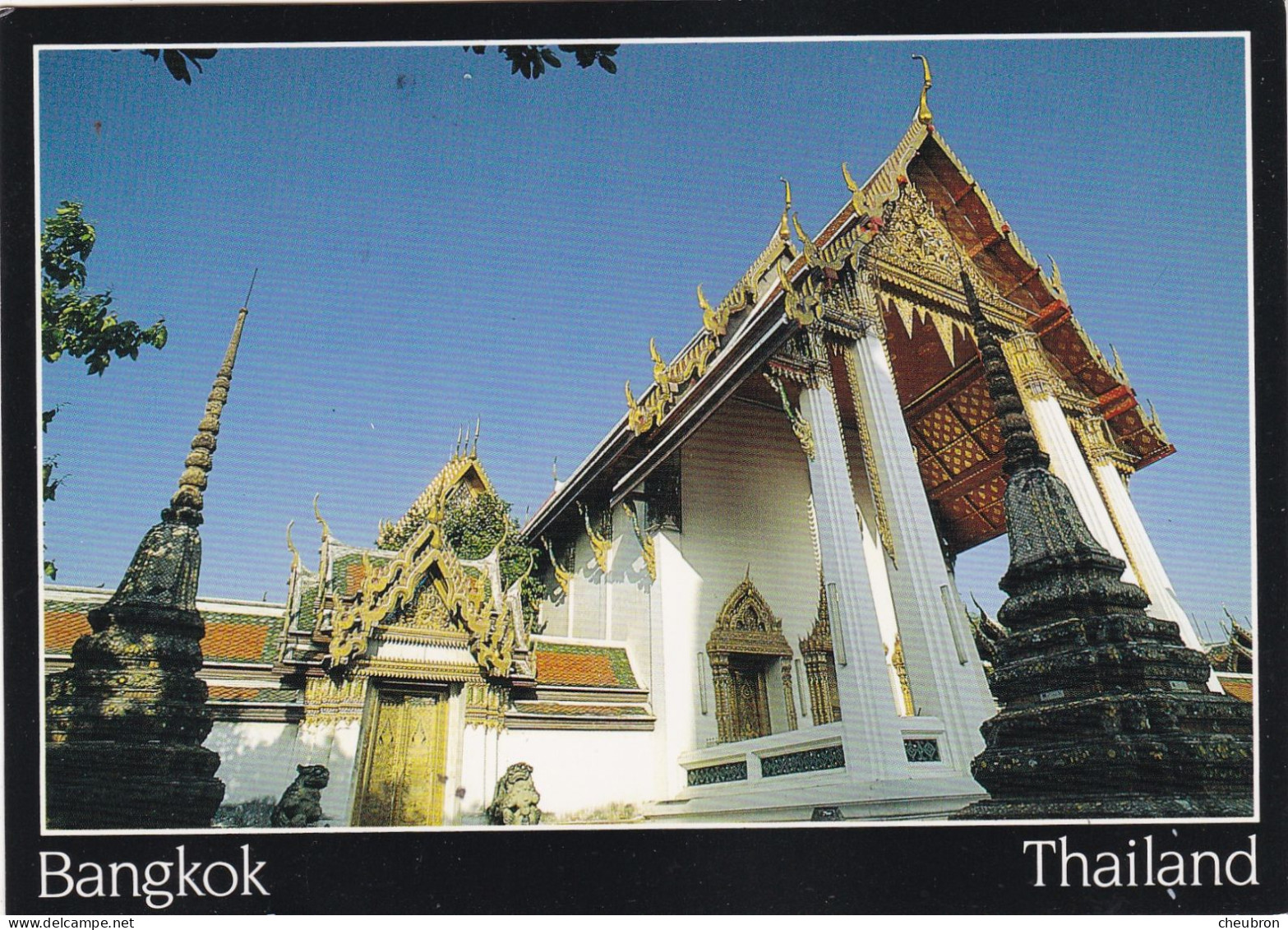 THAILANDE.. BANGKOK (ENVOYE DE). " VIEW OF THE INNER COUTYARD OF WAT-PO ".  TEXTE ANNEE 1996 + TIMBRES - Thailand