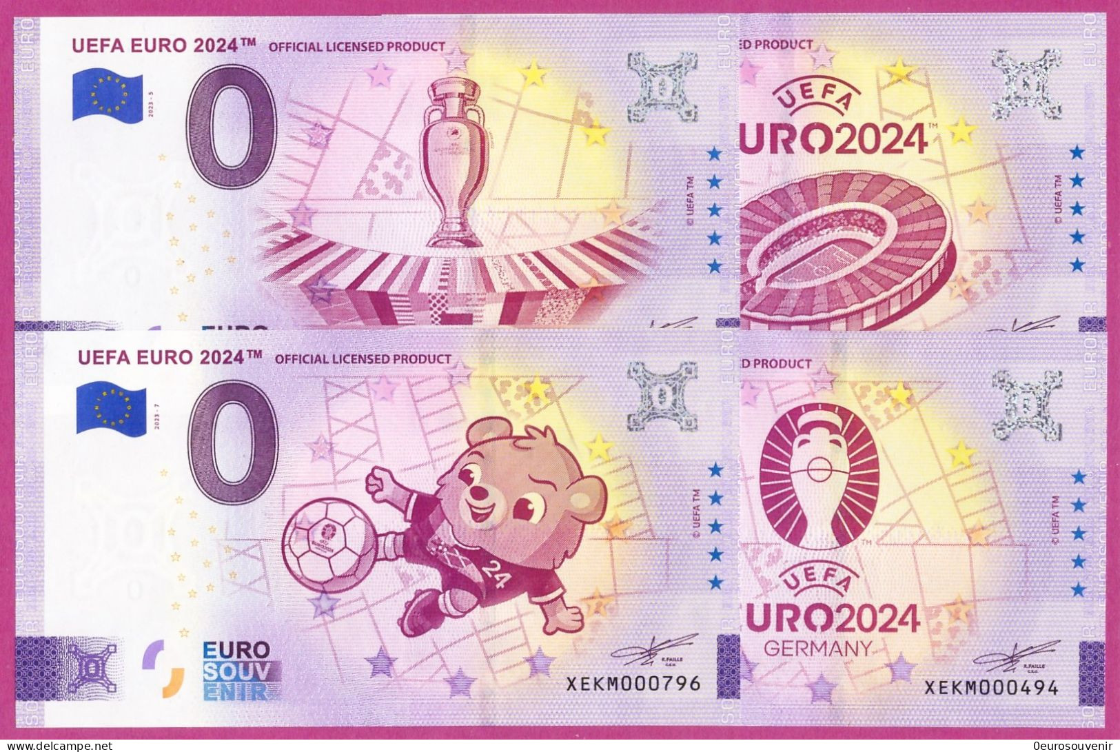 0-Euro XEKM 2023-5 - 8 UEFA EURO 2024 - OFFICIAL LICENSED PRODUCT - Privatentwürfe