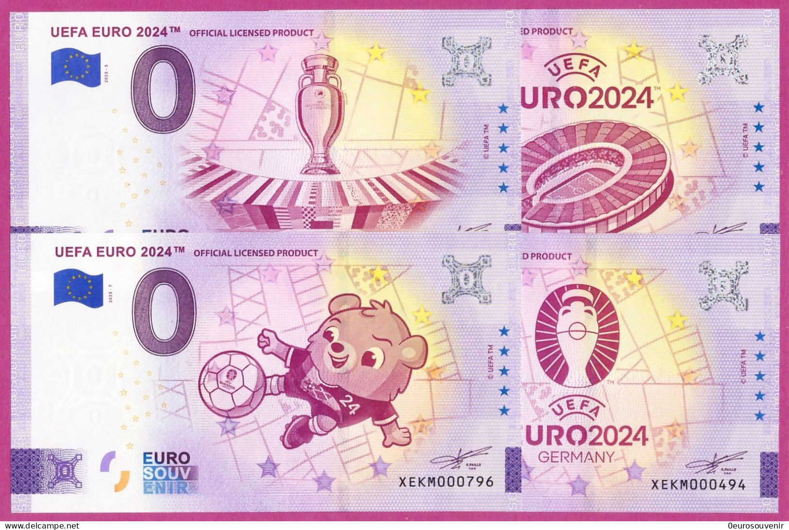 0-Euro XEKM 2023-5 - 8 UEFA EURO 2024 - OFFICIAL LICENSED PRODUCT - Essais Privés / Non-officiels