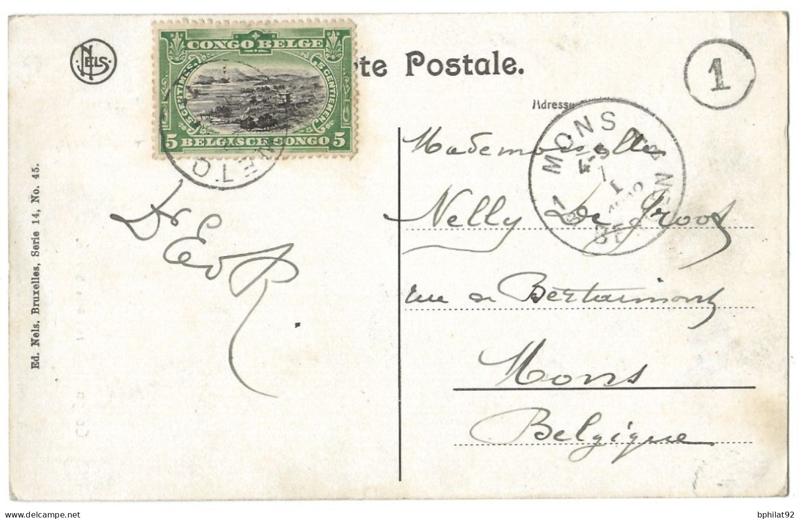 !!! CONGO, CPA DE 1912 POUR MONS (BELGIQUE) - Covers & Documents