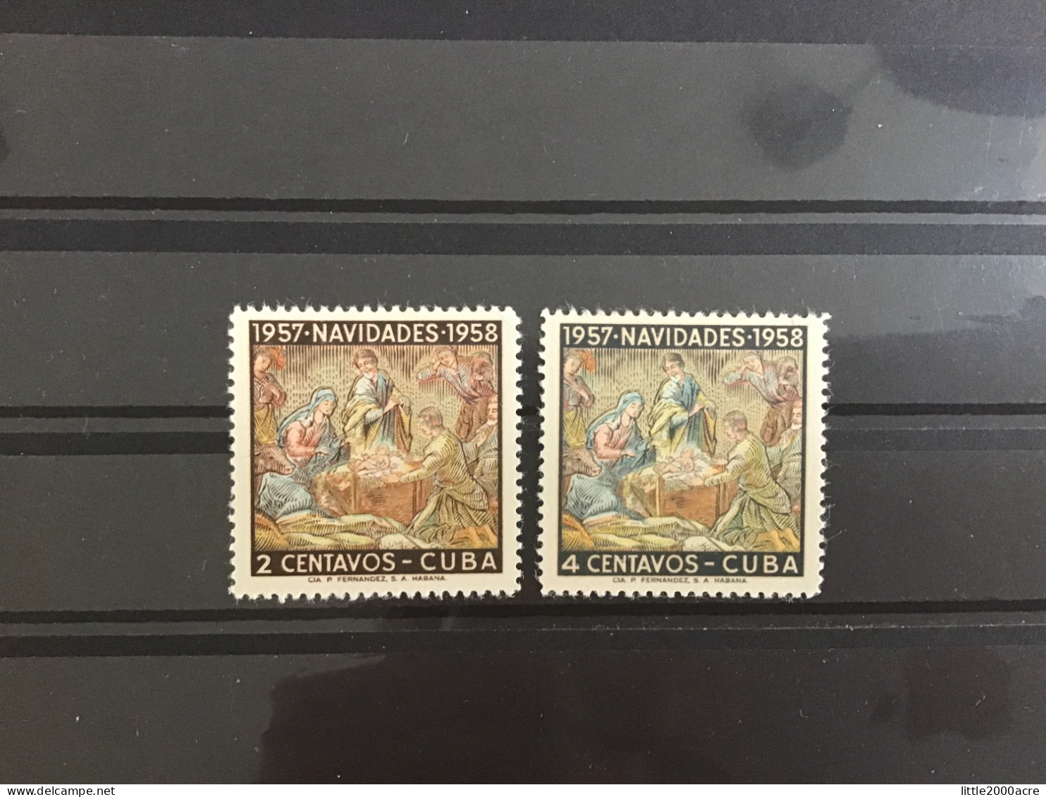 Cuba 1957 Christmas Mint SG 856-7 Sc 588-9 Yv 468-9 - Unused Stamps