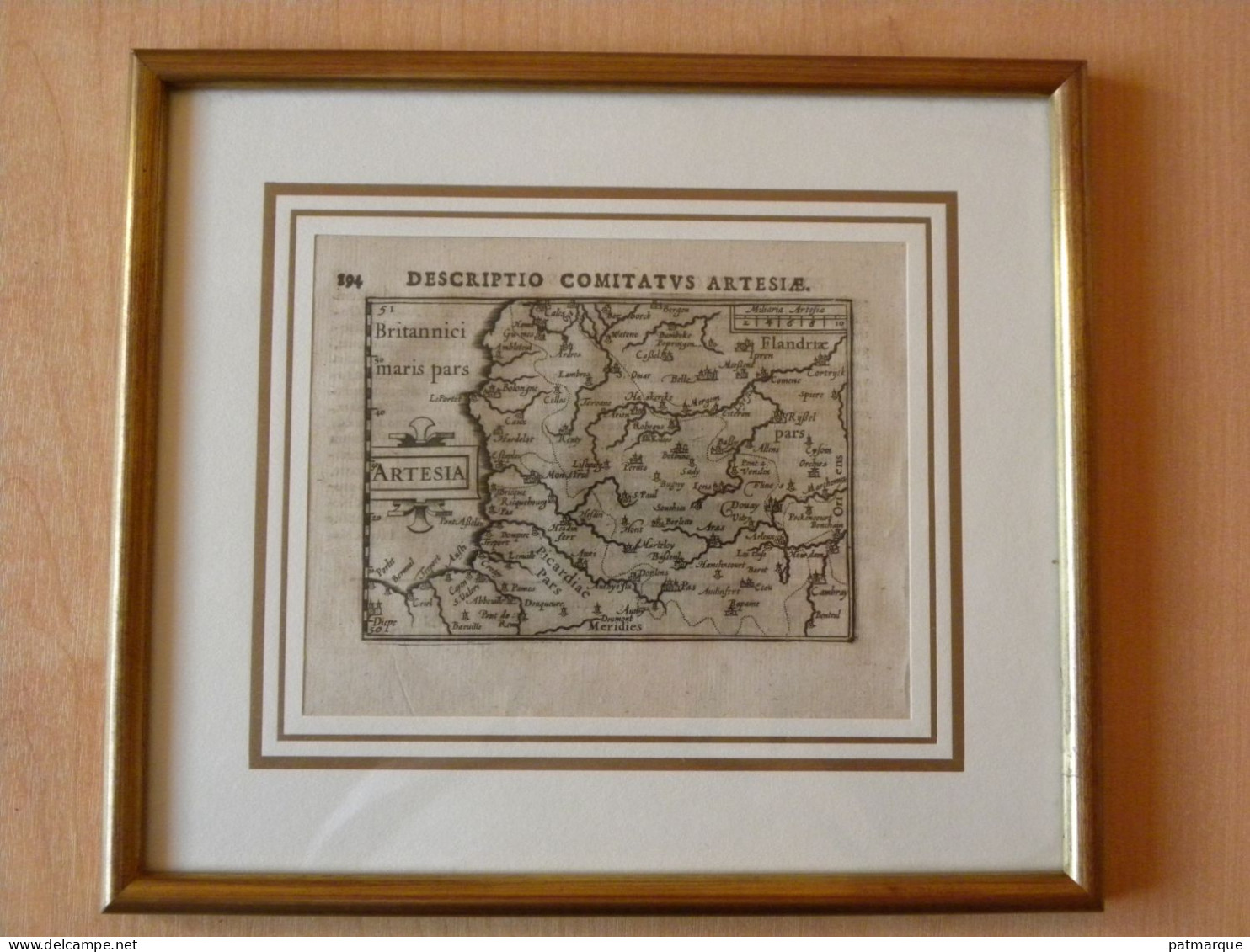 Carte Géographique Encadrée L'Artois - DESCRIPTIO COMITATVS ARTESIA - Landkarten