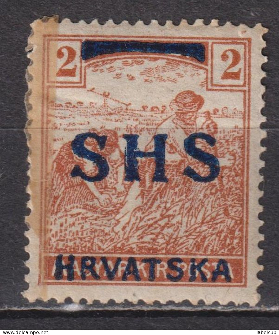 Timbre Neuf* De Hongrie  De 1918 YT 8 MI 66 MH Surcharge SHS HRVATSKA - Nuevos