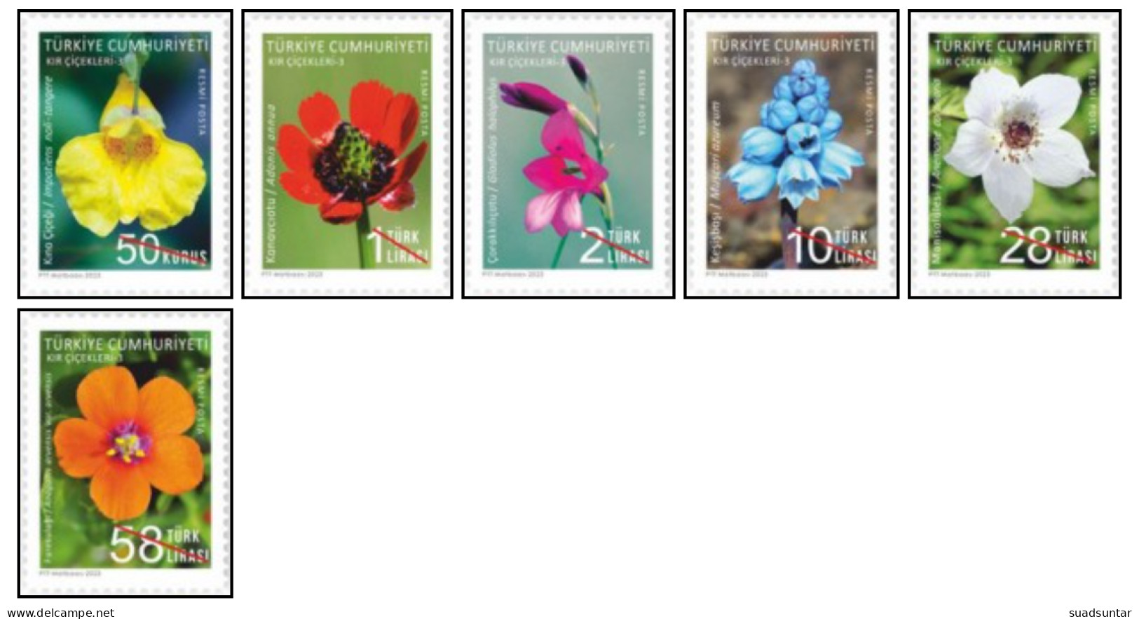 2023 Wild Flowers Official Stamps MNH - Timbres De Service