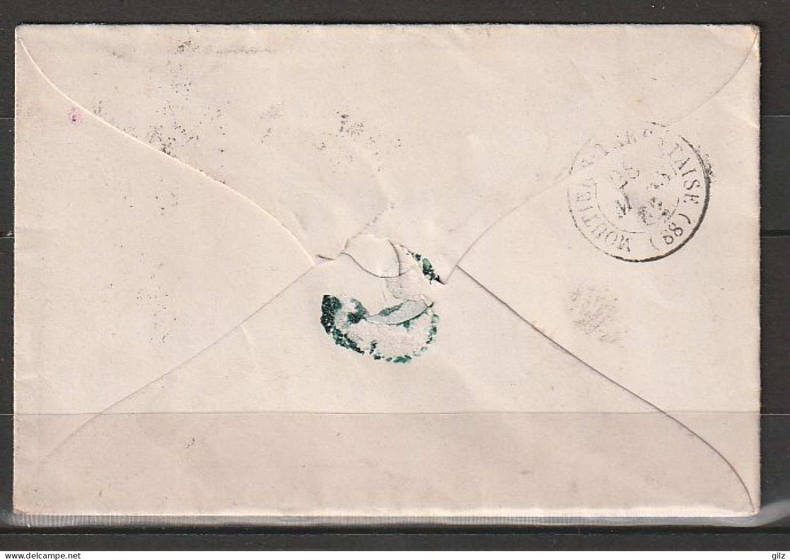 FRANCE 1862 N° 14B S/Lettre Obl. PC 4205 (Breil-sur-Roya Alpes-Maritimes) Pour Moutier Savoie - 1853-1860 Napoléon III