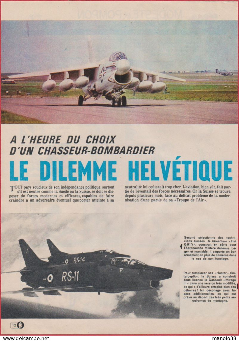 L'armée Helvétique, Renouvelle Son Aviation. Suisse. Le Choix Entre Divers Avions. Avion. Aviation. Reportage. 1970 - Historische Documenten