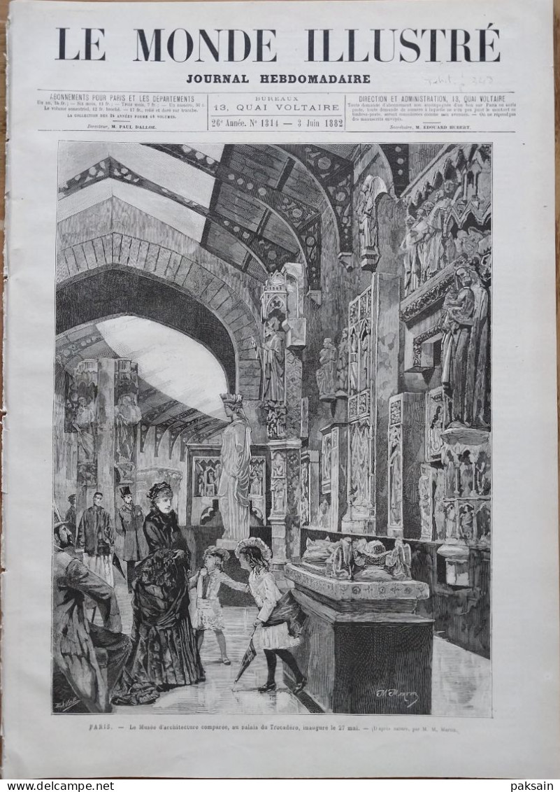 Le Monde Illustré 1882 Paris / Le Chemin De Fer Du Saint-Gothard Suisse / Tahiti Danses Tahitiennes à Papeete Pomaré V - Magazines - Before 1900
