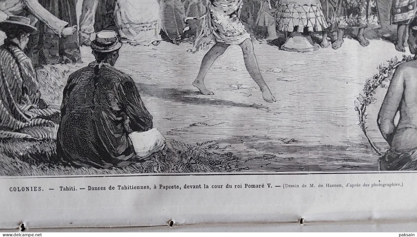 Le Monde illustré 1882 Paris / Le chemin de fer du Saint-Gothard Suisse / Tahiti danses tahitiennes à Papeete Pomaré V