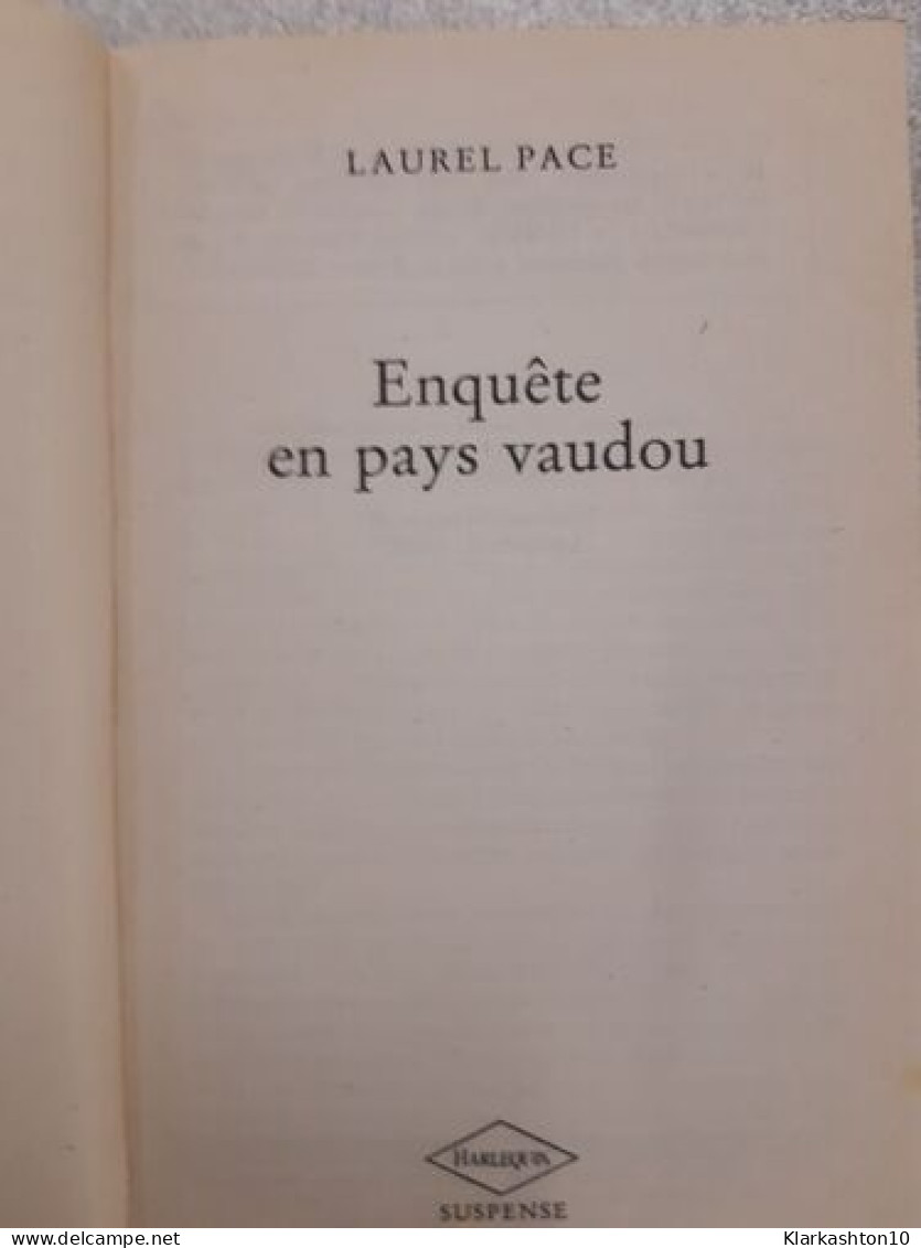 Enquête En Pays Vaudou (Suspense) - Sonstige & Ohne Zuordnung