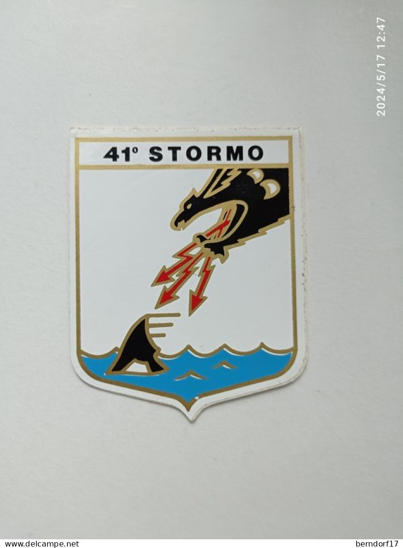 A.M.I. - AERONAUTICA MILITARE ITALIANA - STICKER ADESIVO 41° STORMO ANTISOMMERGIBILI - Patches