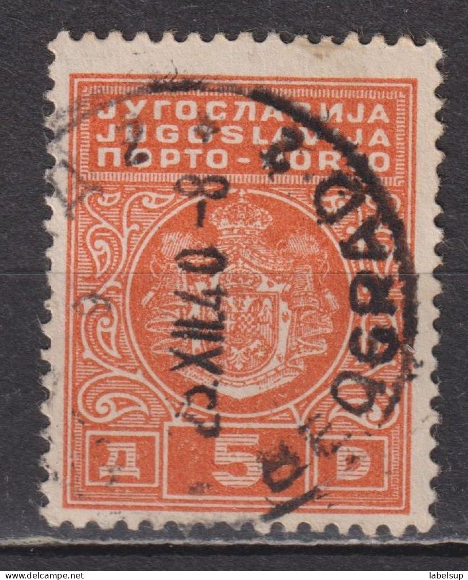 Timbre Oblitéré De Yougoslavie   De 1931 YT T81 MI P67 Timbre Taxe - Oblitérés