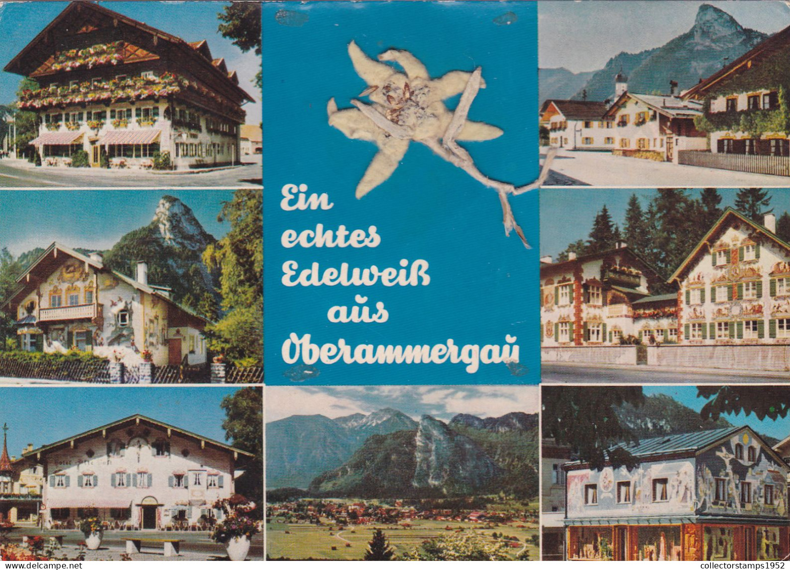 OBERAMMERGAU, BAVARIA, MULTIPLE VIEWS, ARCHITECTURE, MOUNTAIN, GERMANY, POSTCARD - Oberammergau