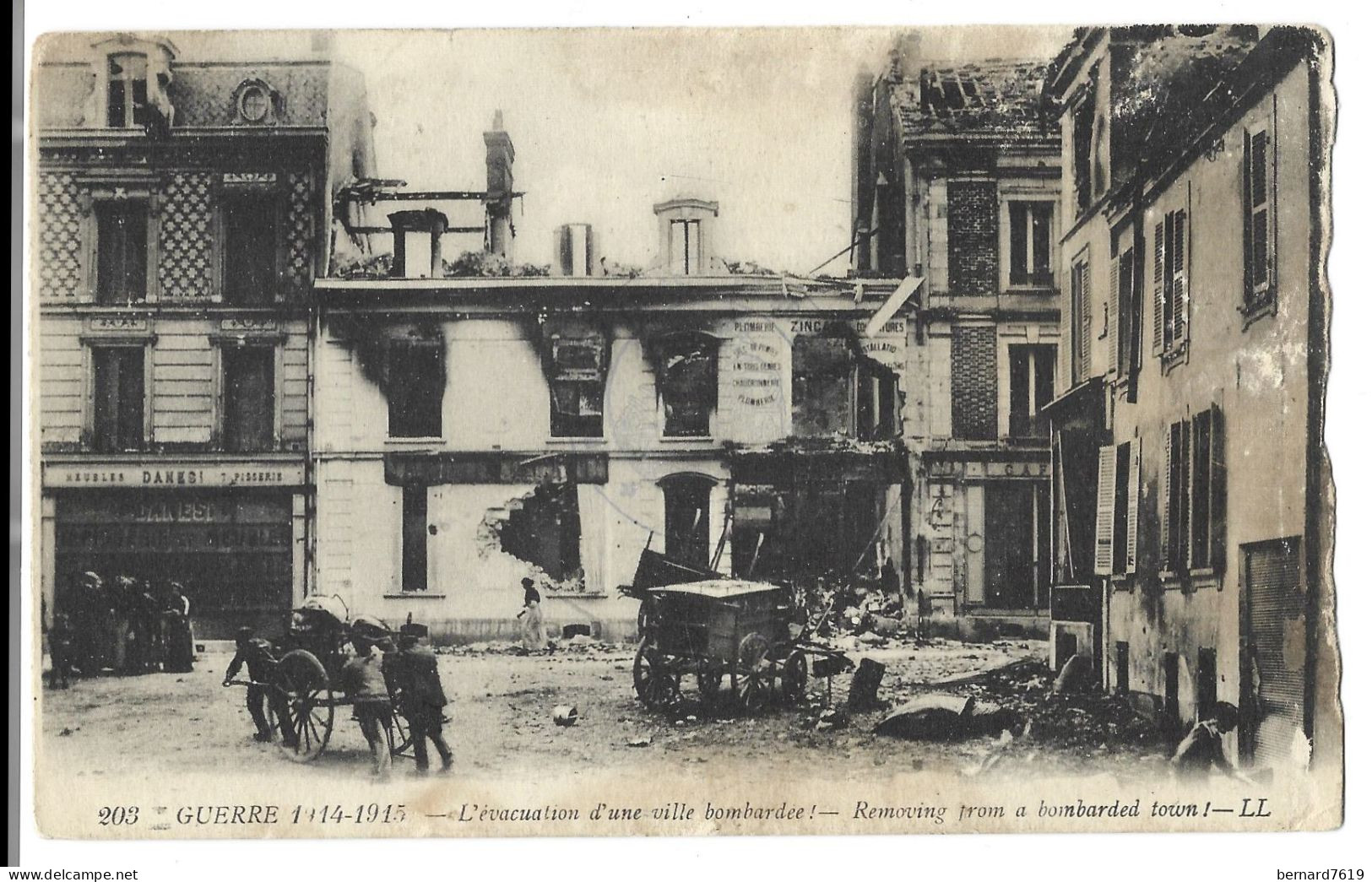 Militaire - Guerre 1914- 1915 -  L'evacuation D'une Ville Bombardee La Ferte Sous Jouarre - Guerre 1914-18