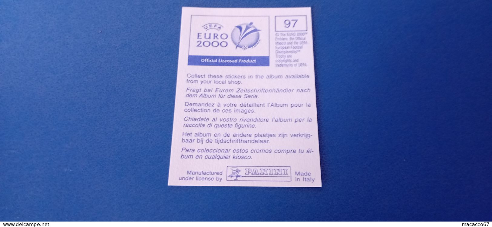 Figurina Panini Euro 2000 - 097 Squadra Belgio Dx - Edition Italienne