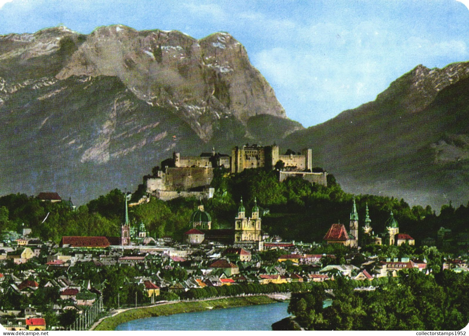 SALZBURG, CASTLE, ARCHITECTURE, MOUNTAIN, CHURCH, TOWER, AUSTRIA, POSTCARD - Salzburg Stadt