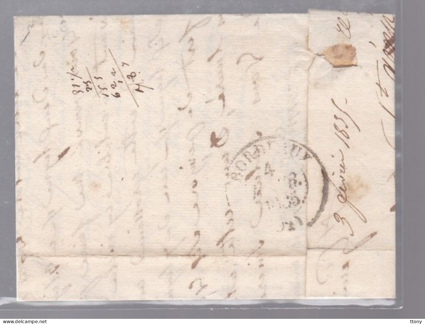 Lettre Dite Précurseurs  Sur  Lettre    Cachet St - Genis 1835 - 1801-1848: Precursors XIX