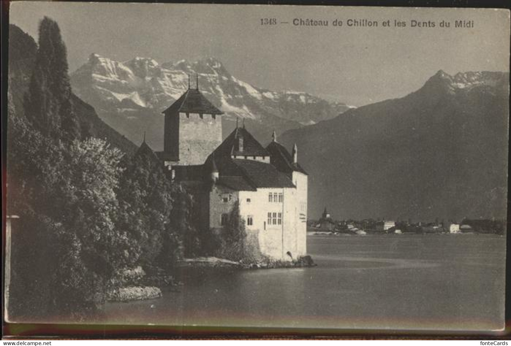 11305002 Chillon Chateau De Chillon Et Dents Du Midi Wallis Genfer See Montreux - Autres & Non Classés