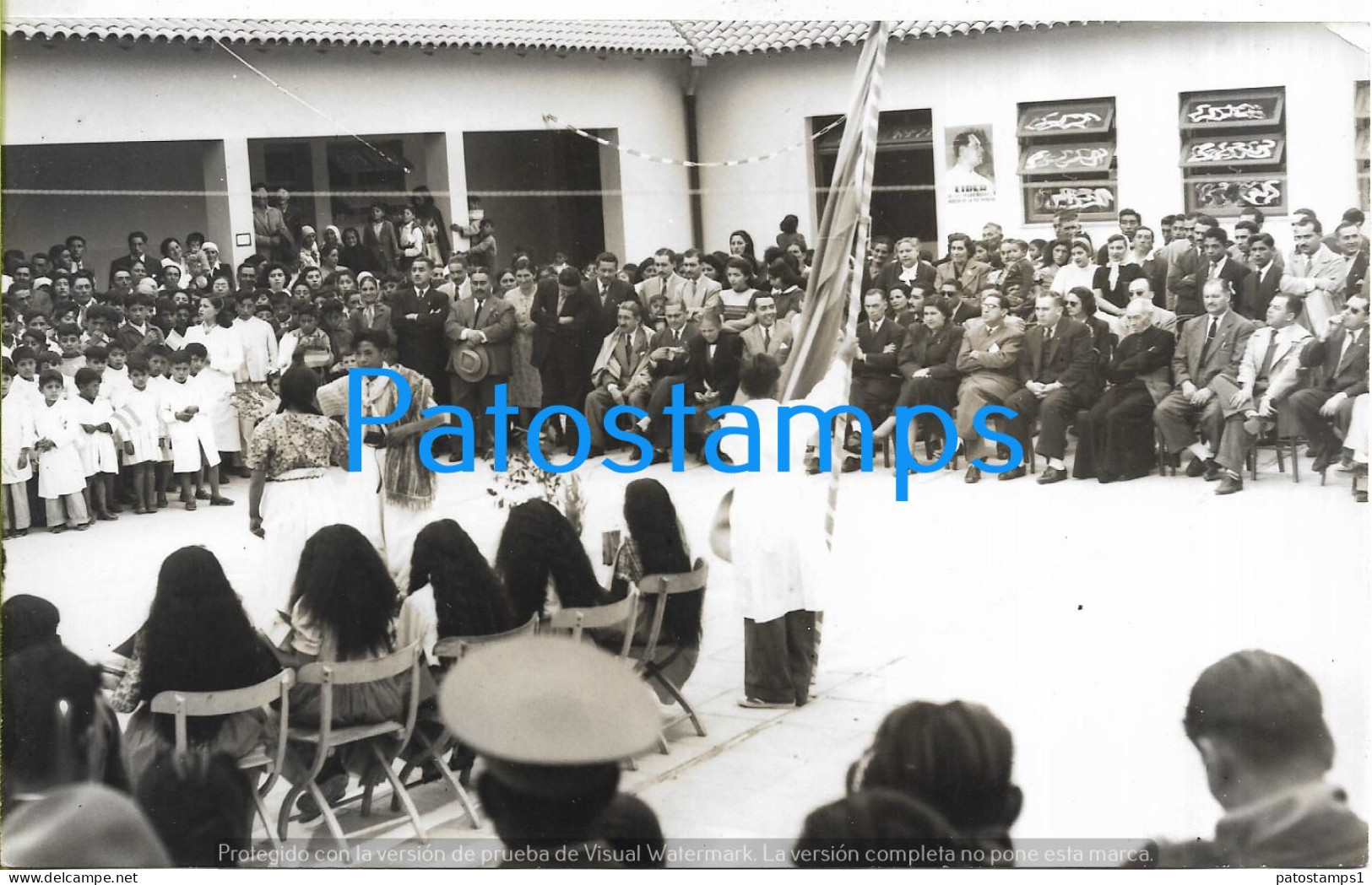 229153 ARGENTINA TUCUMAN GOBERNADOR FERNANDO RIERA 1951 ESCUELA TAFI DEL VALLE 18.5 X 11.5 PHOTO NO POSTCARD - Argentina