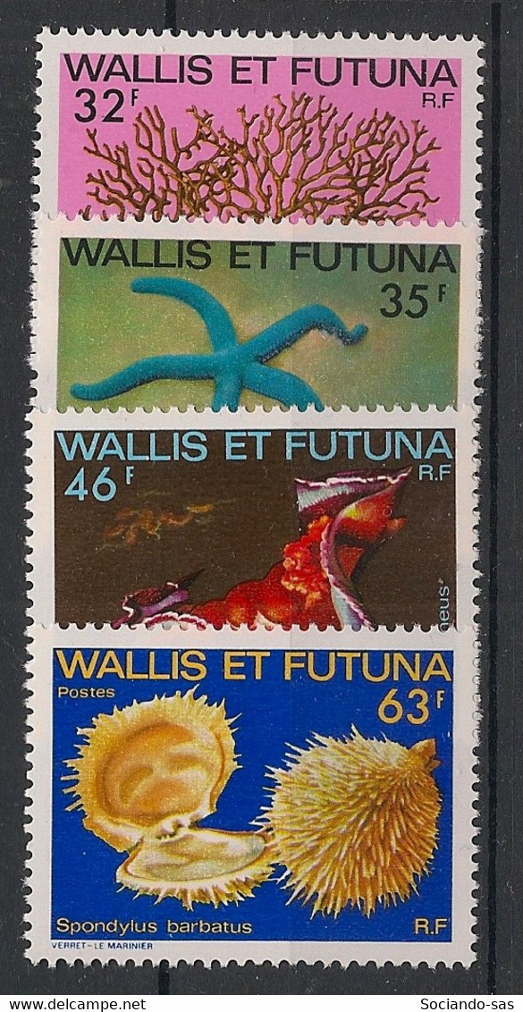 WALLIS ET FUTUNA - 1982 - N°YT. 297 à 300 - Faune Marine - Neuf Luxe ** / MNH / Postfrisch - Nuevos