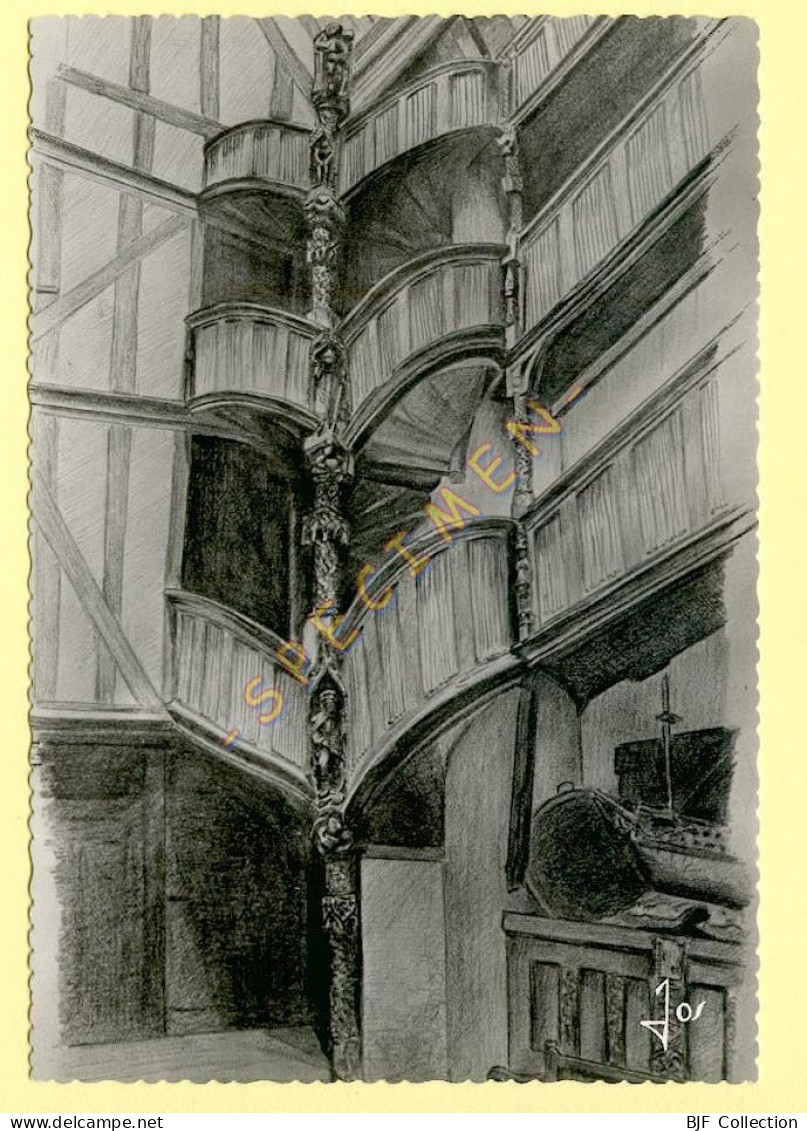 29. MORLAIX – Maison De La Reine Anne – L'escalier Intérieur / CPSM / Photographie Véritable (voir Scan Recto/verso) - Morlaix