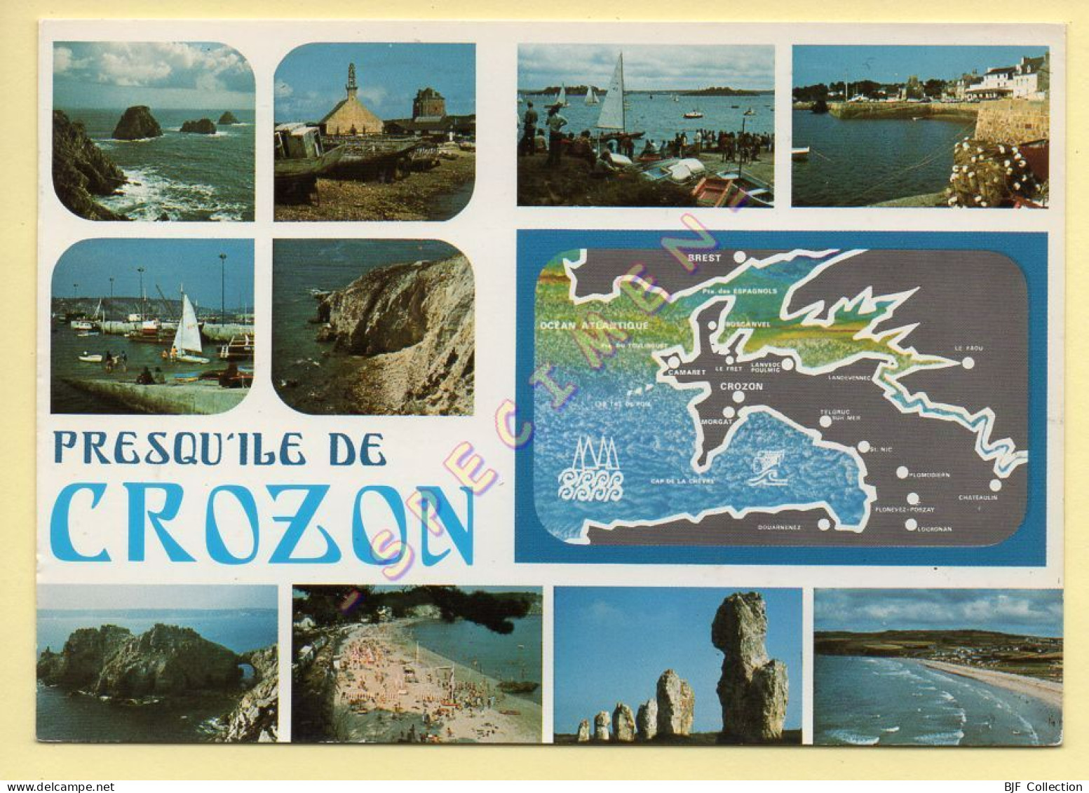 29. PRESQU'ILE DE CROZON – Multivues – Contour Géographique (voir Scan Recto/verso) - Crozon