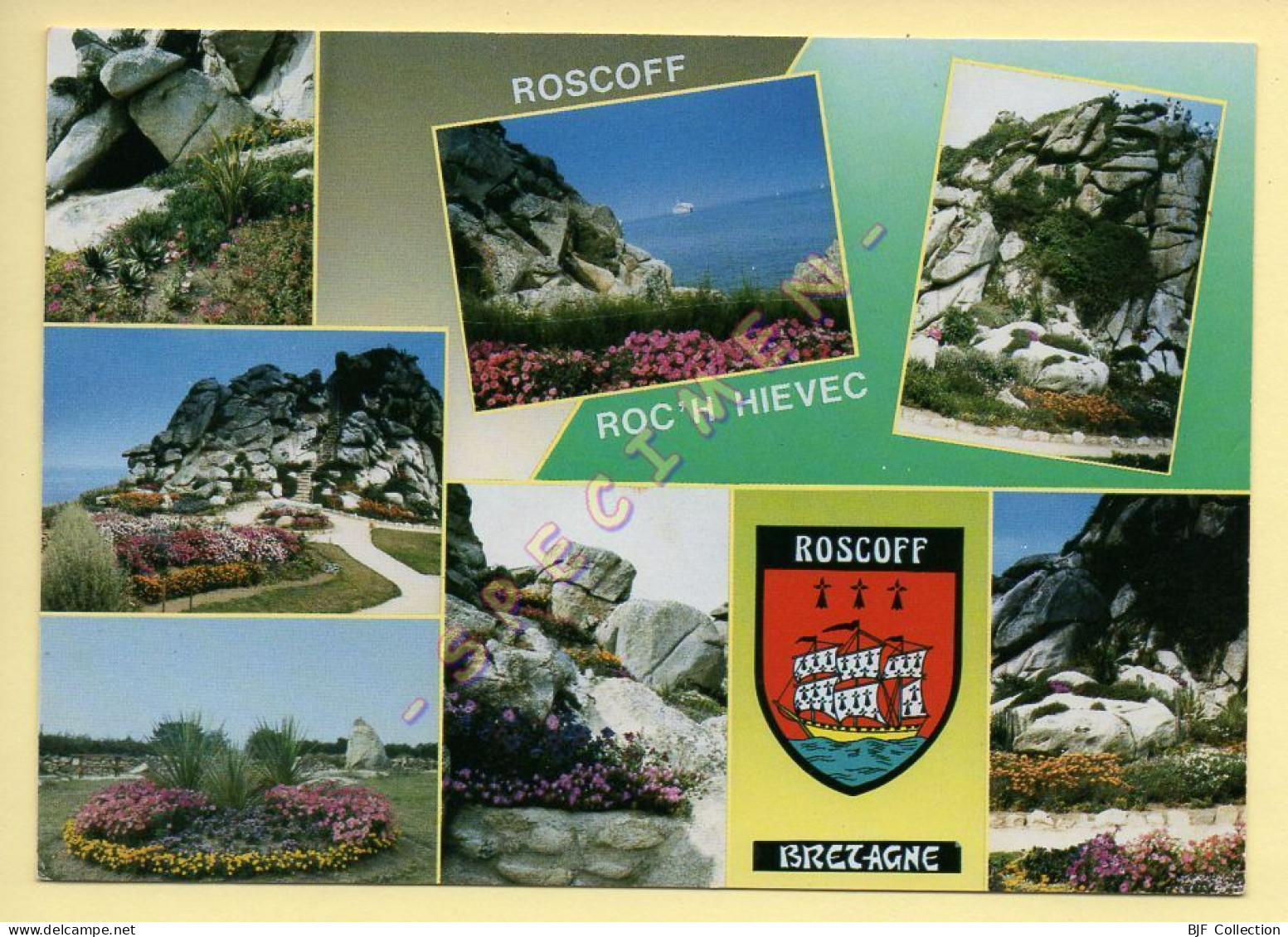 29. ROSCOFF – Le Site De Roc'h-Hievec – Multivues – Blason (voir Scan Recto/verso) - Roscoff