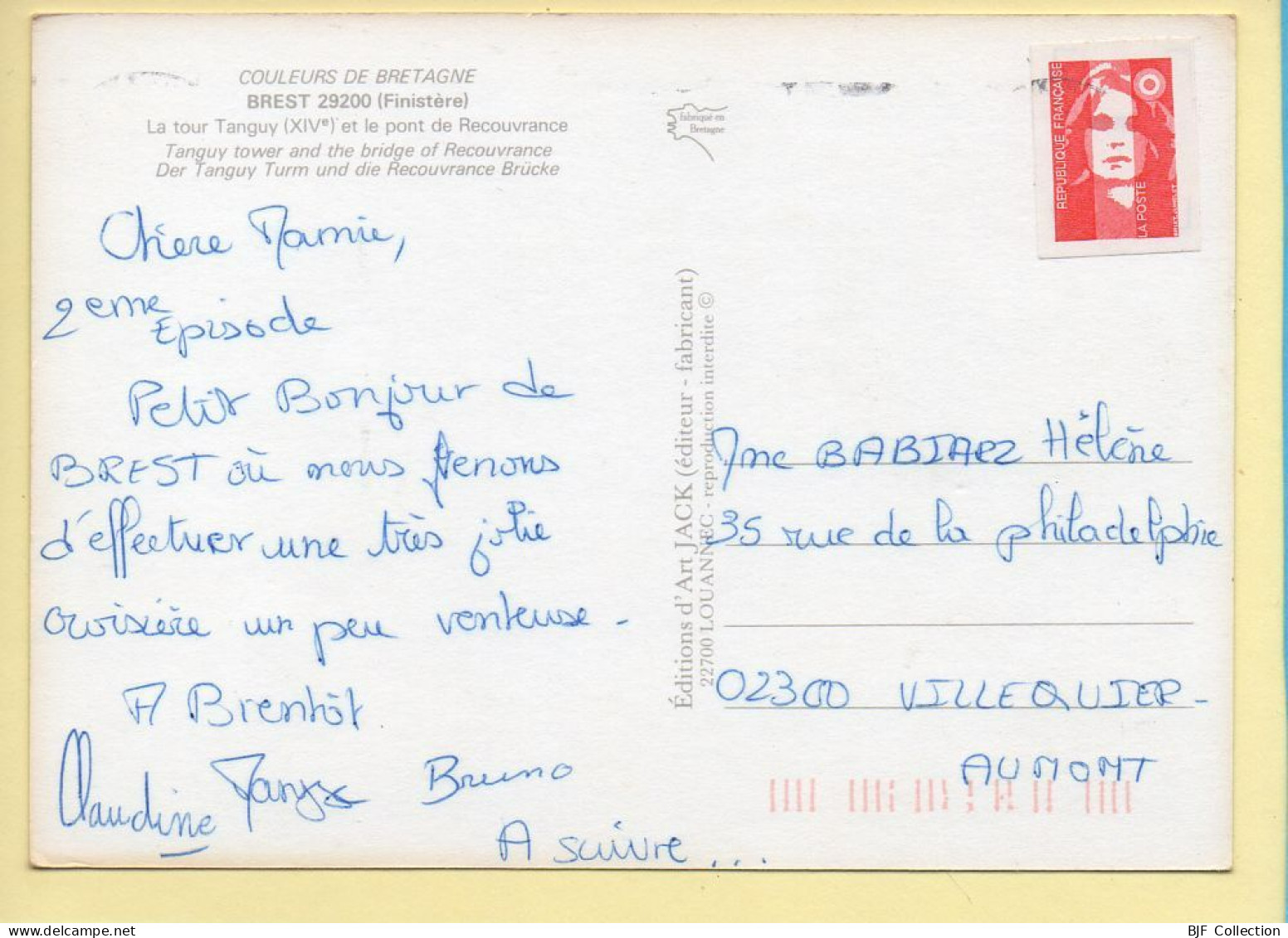 29. BREST – La Tour Tanguy Et Le Pont De Recouvrance / Vue Aérienne (voir Scan Recto/verso) - Brest