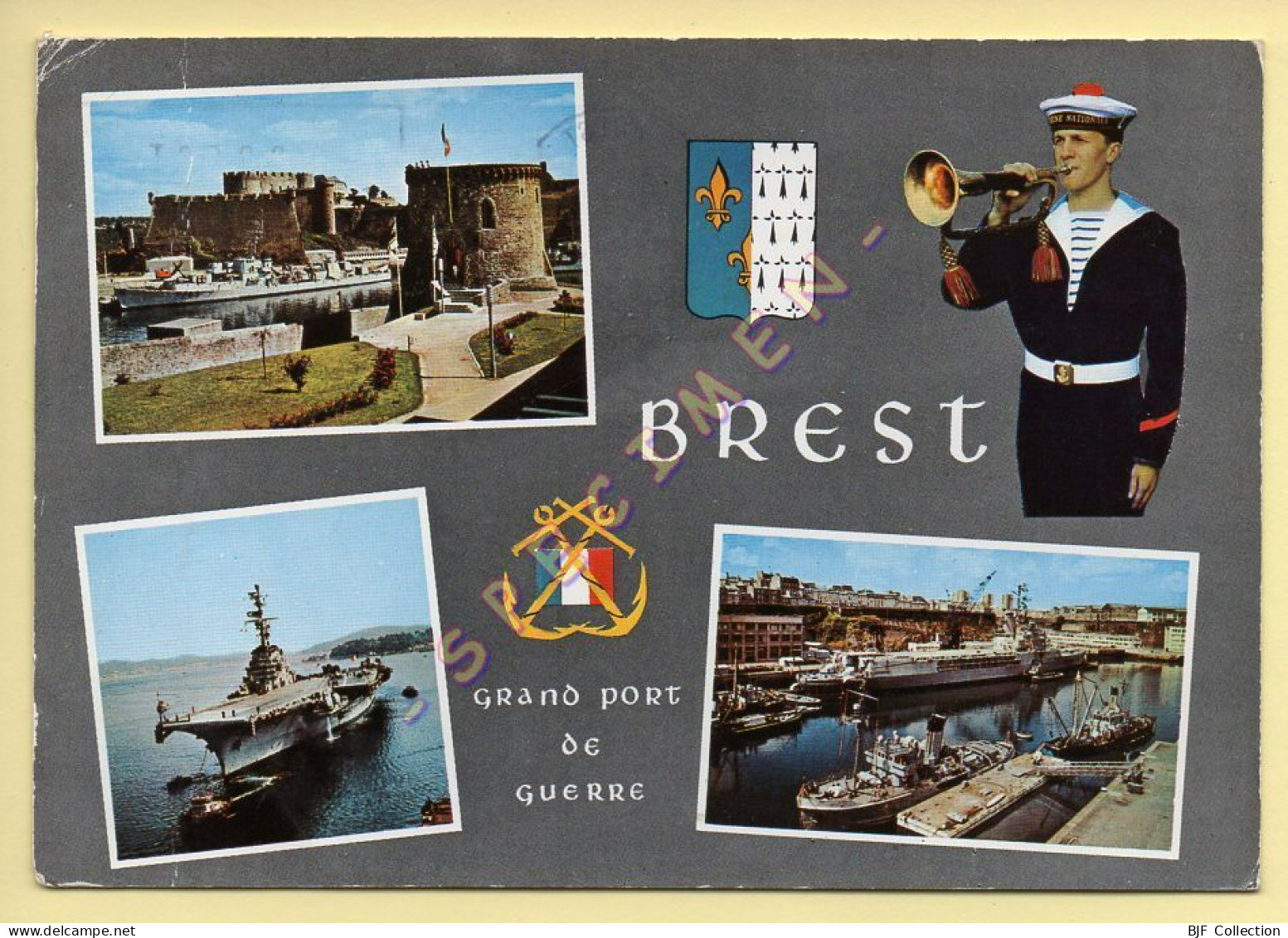 29. BREST – Grand Port De Guerre – Multivues – Blason (animée, Marin) (voir Scan Recto/verso) - Brest