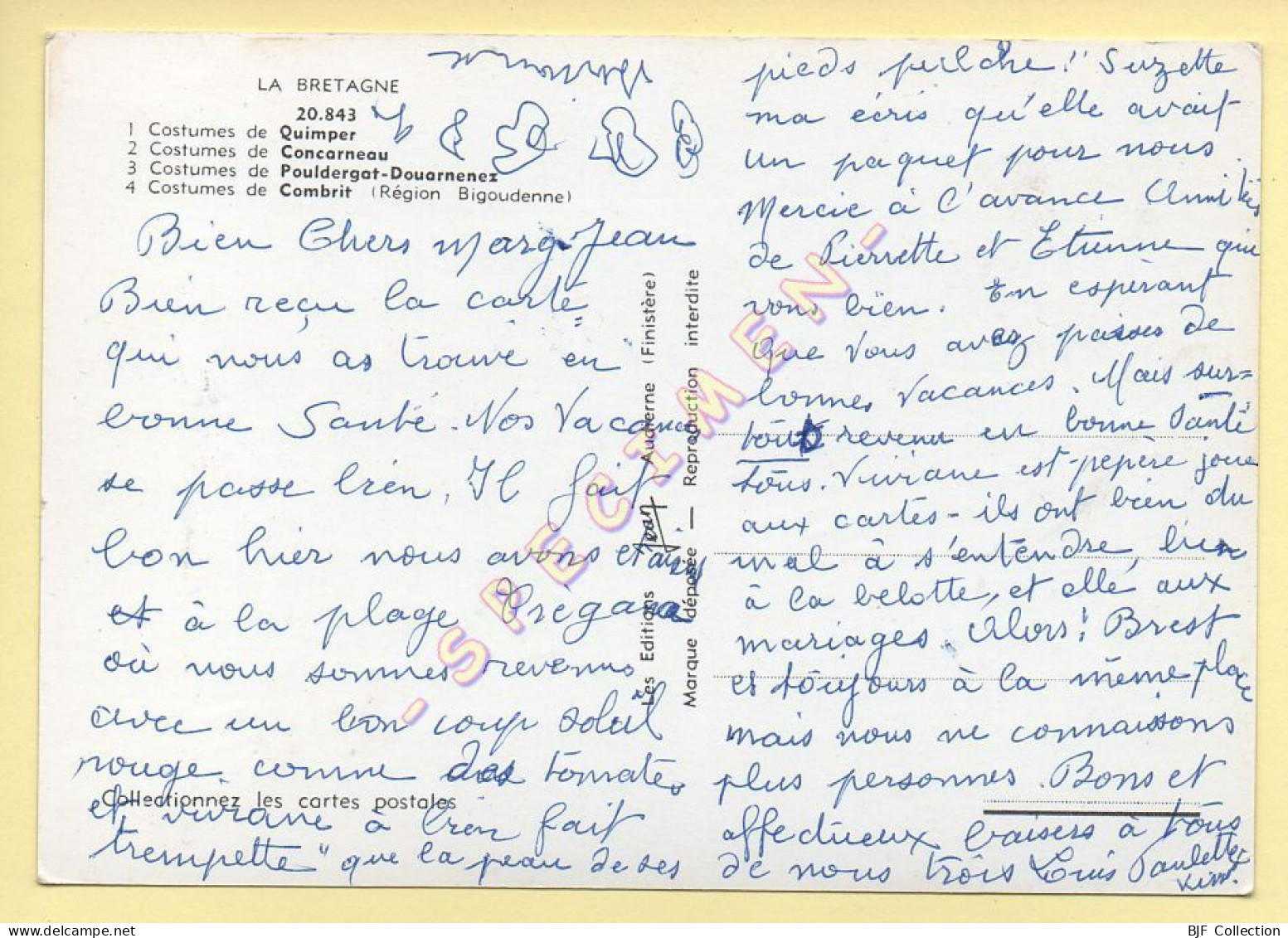 29. DANSES BRETONNES – Quimper / Concarneau / Pouldergat-Douarnenez / Combrit (animée) (voir Scan Recto/verso) - Andere & Zonder Classificatie