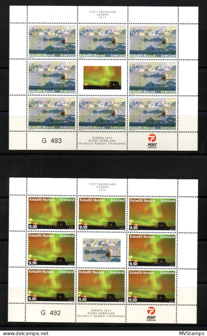 Gronland/CEPT 2012 Satz 613/14 KLB Europa/CEPT Nordlicht Postfrisch/MNH - Unused Stamps