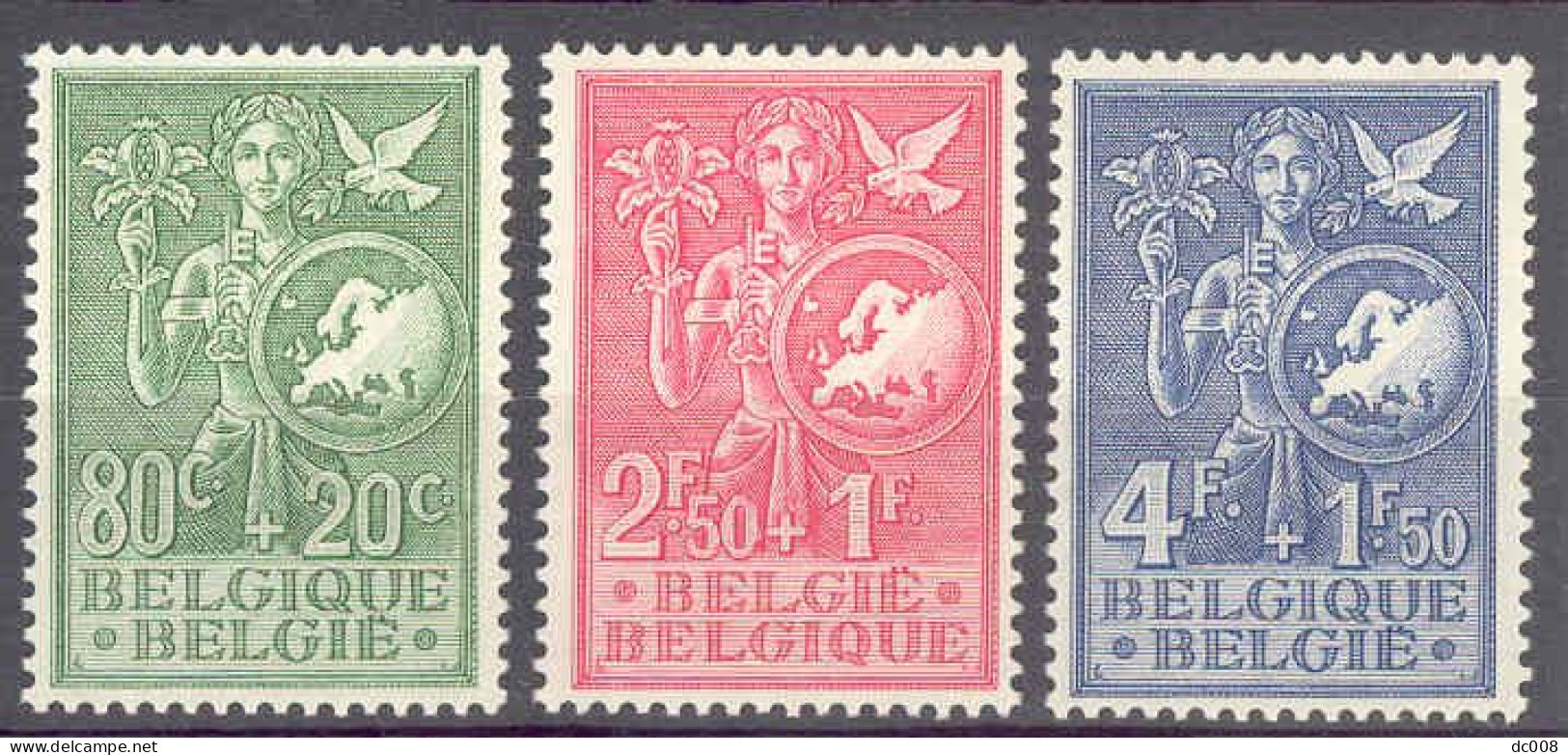 COB 927/29 Europese Gedachte-Idée Européenne 1953 MNH-postfris-neuf Sans Charniere - Neufs