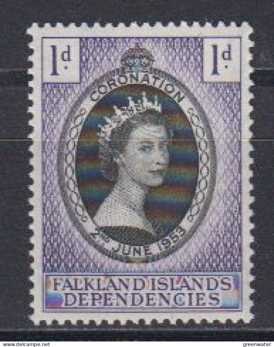 Falkland Islands Dependencies (FID) 1953 Coronation 1v  ** Mnh (59861) - Géorgie Du Sud