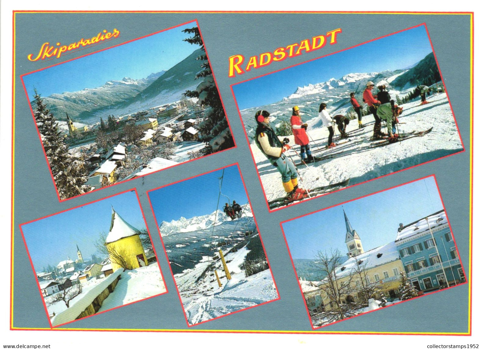 RADSTADT, SALZBURG, MULTIPLE VIEWS, SKI RESORT, ARCHITECTURE, SKI LIFT, TOWER, AUSTRIA, POSTCARD - Radstadt