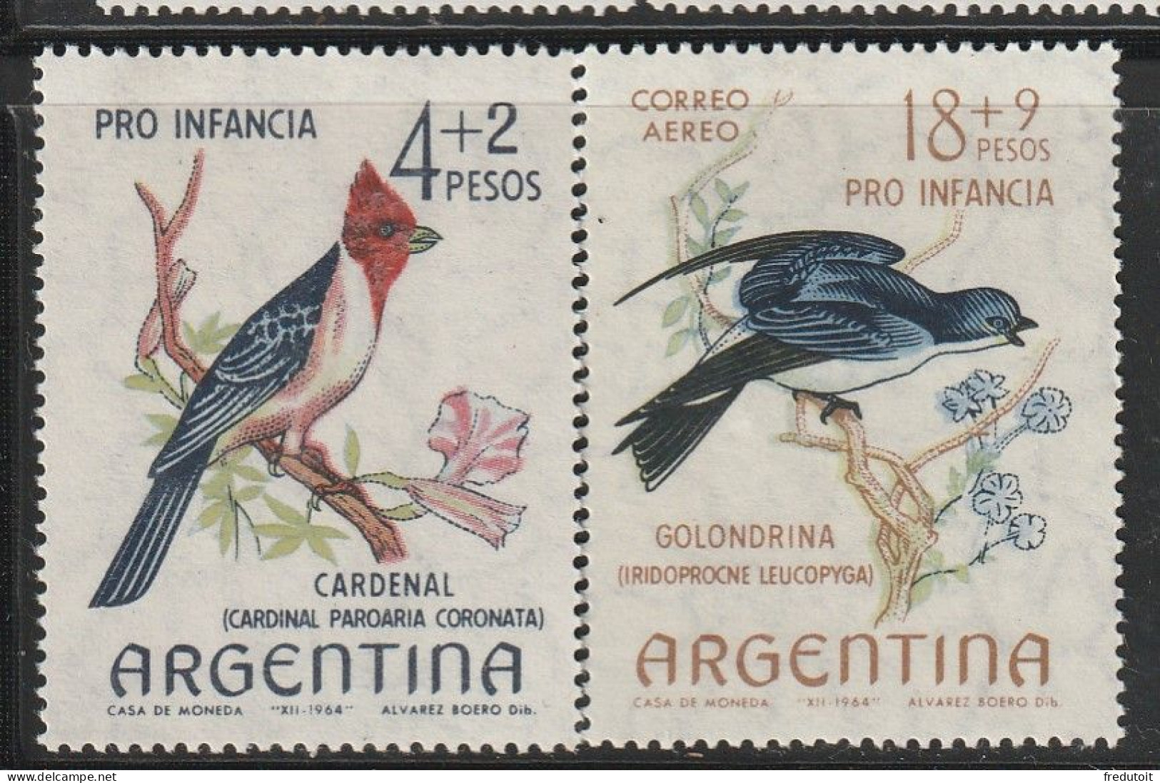 ARGENTINE - N°699+PA N°102 ** (1964) Oiseaux - Nuovi