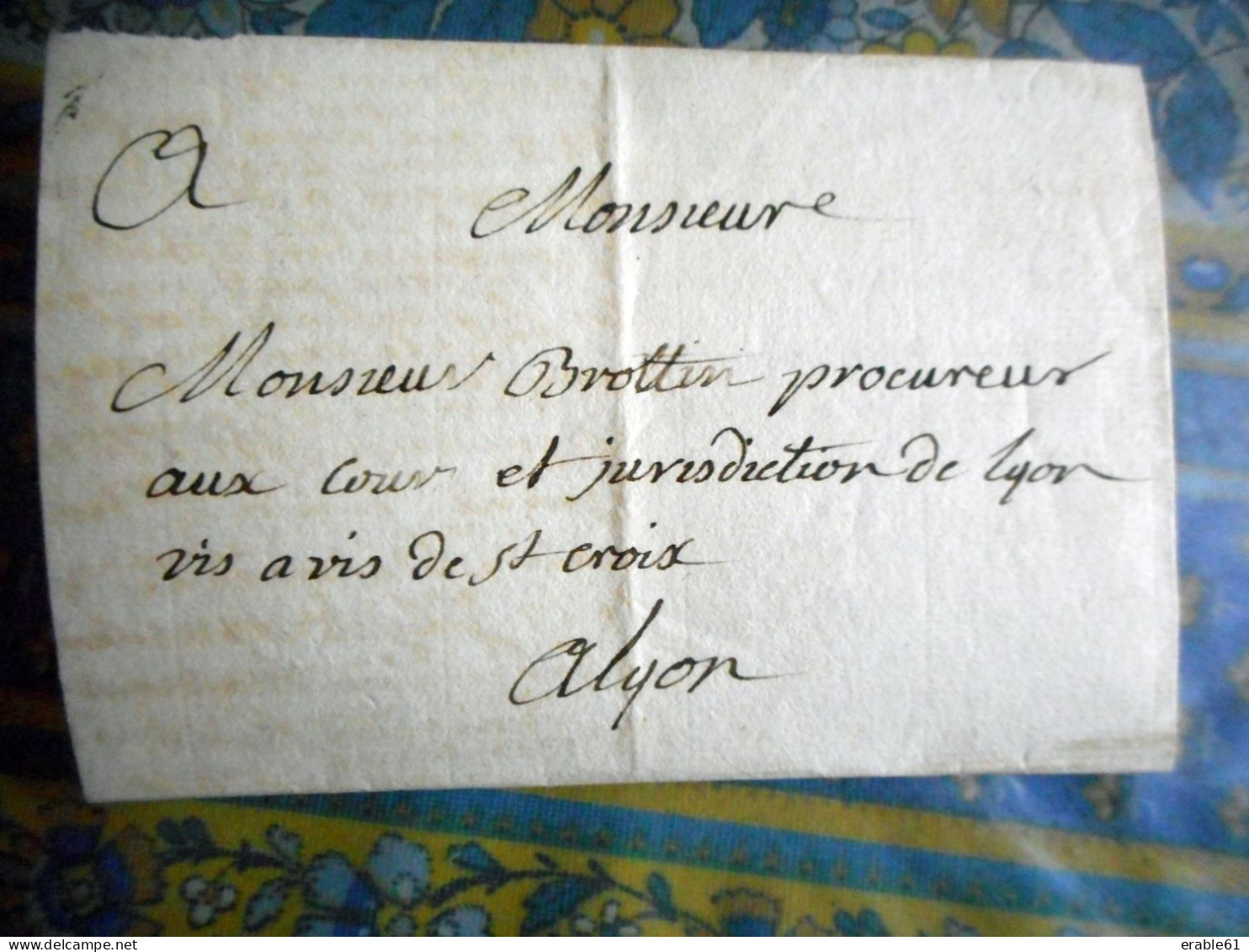 LAC 1773 ¨Pour LYON Cachet De Cire Rouge Au Verso - ....-1700: Précurseurs
