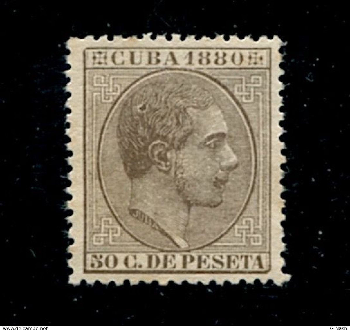 Cuba (1880) Alphonse XII - 50 Centimes - Préphilatélie