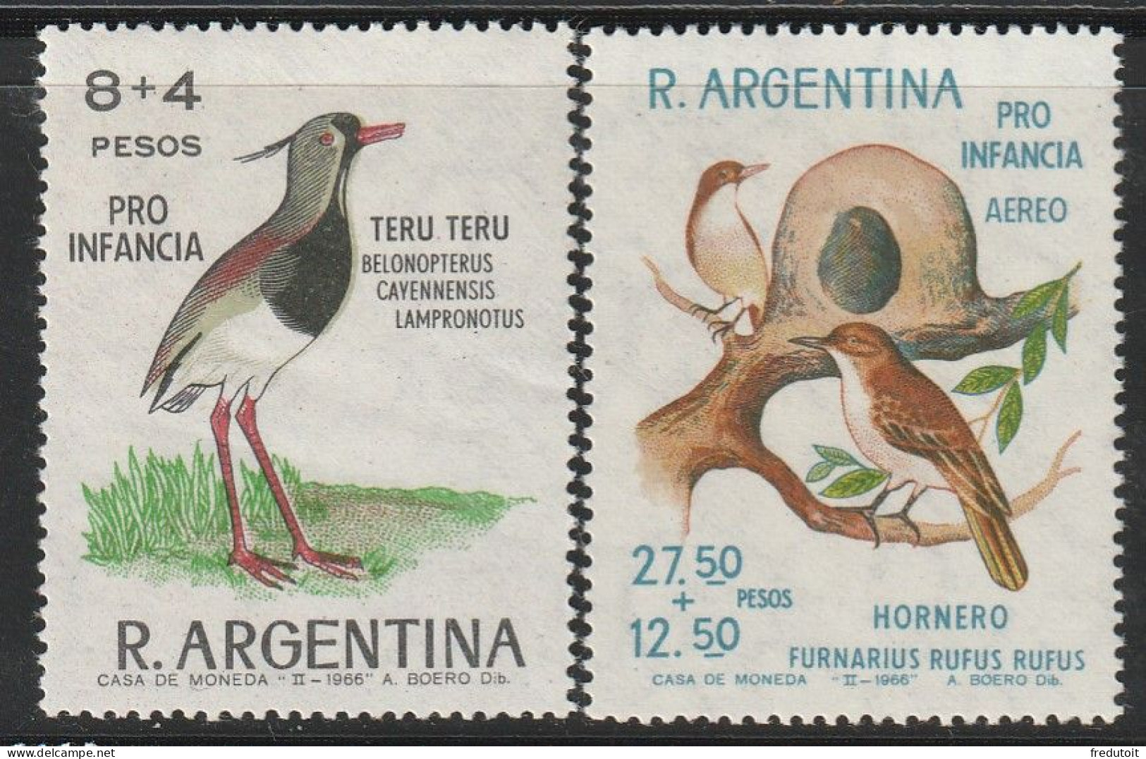 ARGENTINE - N°729+PA N°113 ** (1966) Oiseaux - Ungebraucht