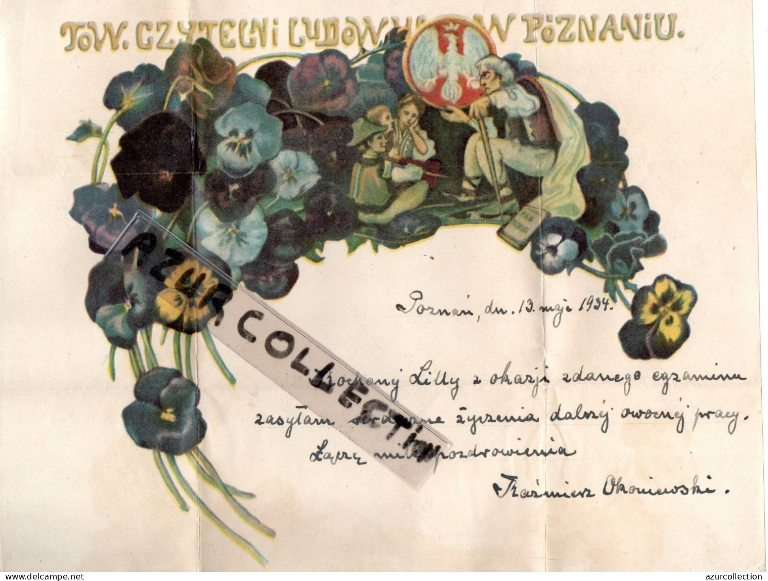 POLOGNE . LETTRE ILLUSTREE DE POZNAN . 1934 - Historical Documents