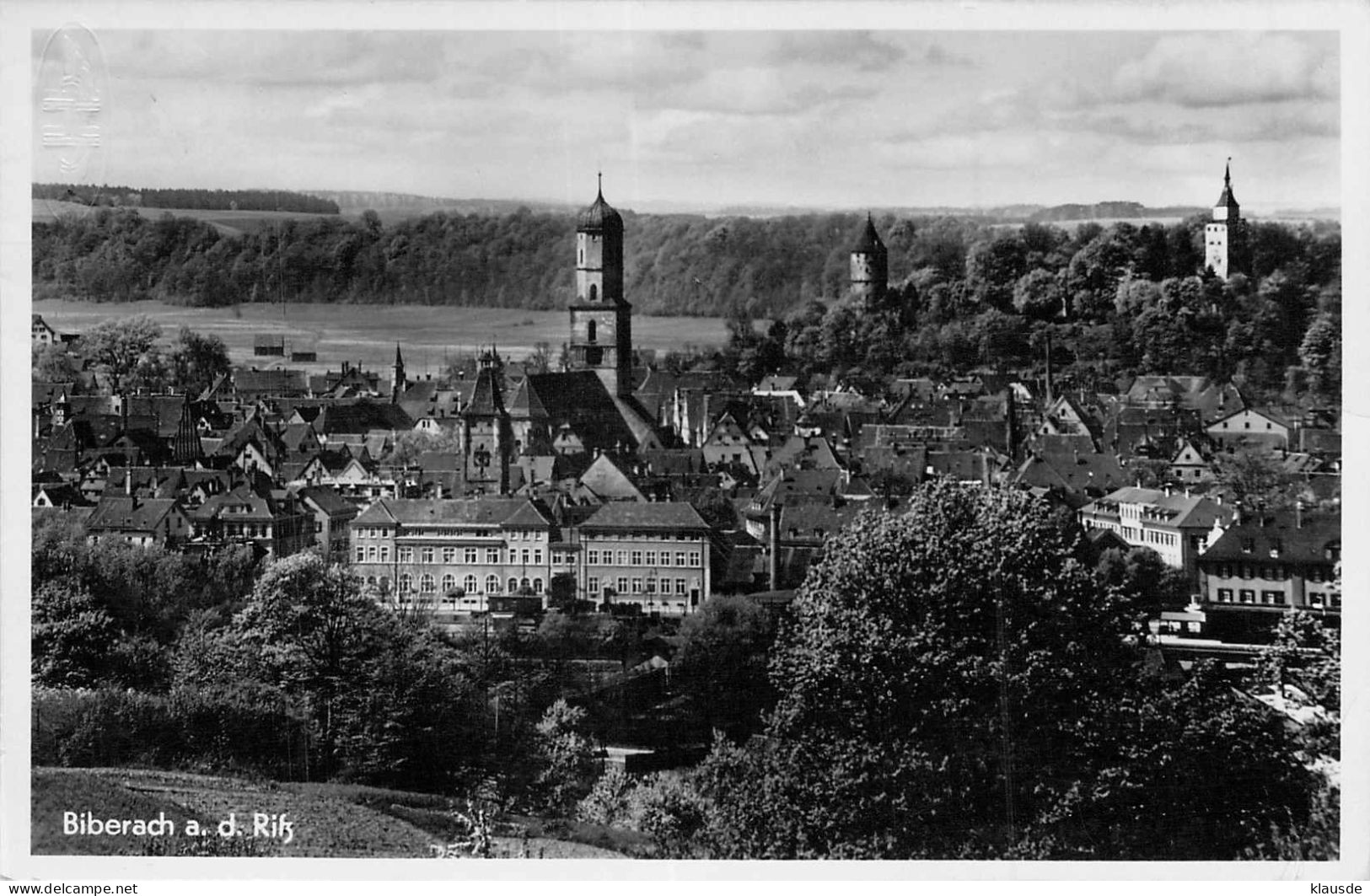 Bieberach A.d.Riß - Panorama Gel.1938 - Biberach