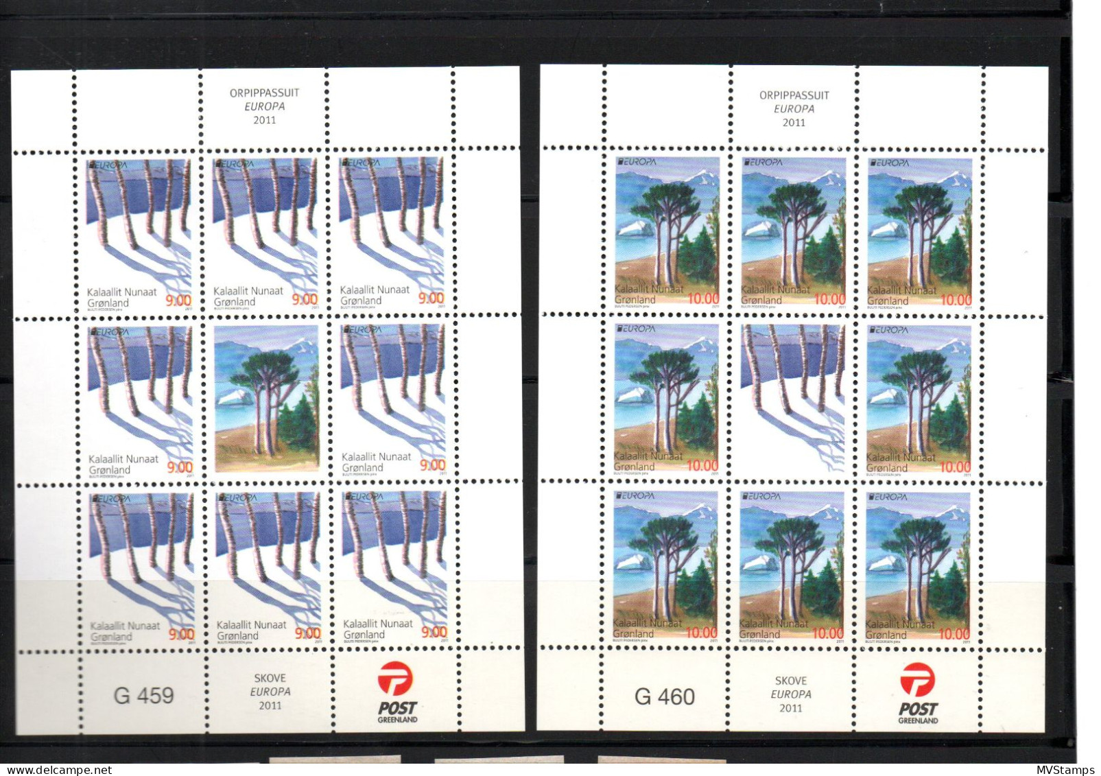 Gronland/CEPT 2011 Satz 578/79 KLB Europa/CEPT Der Wald/Woods Postfrisch/MNH - Nuovi