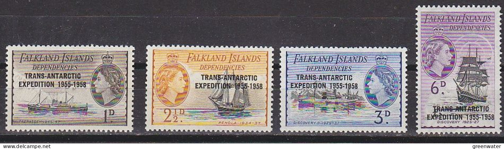Falkland Islands Dependencies (FID) 1956 Trans Antarctic Expedition 4v ** Mnh (59861) - South Georgia