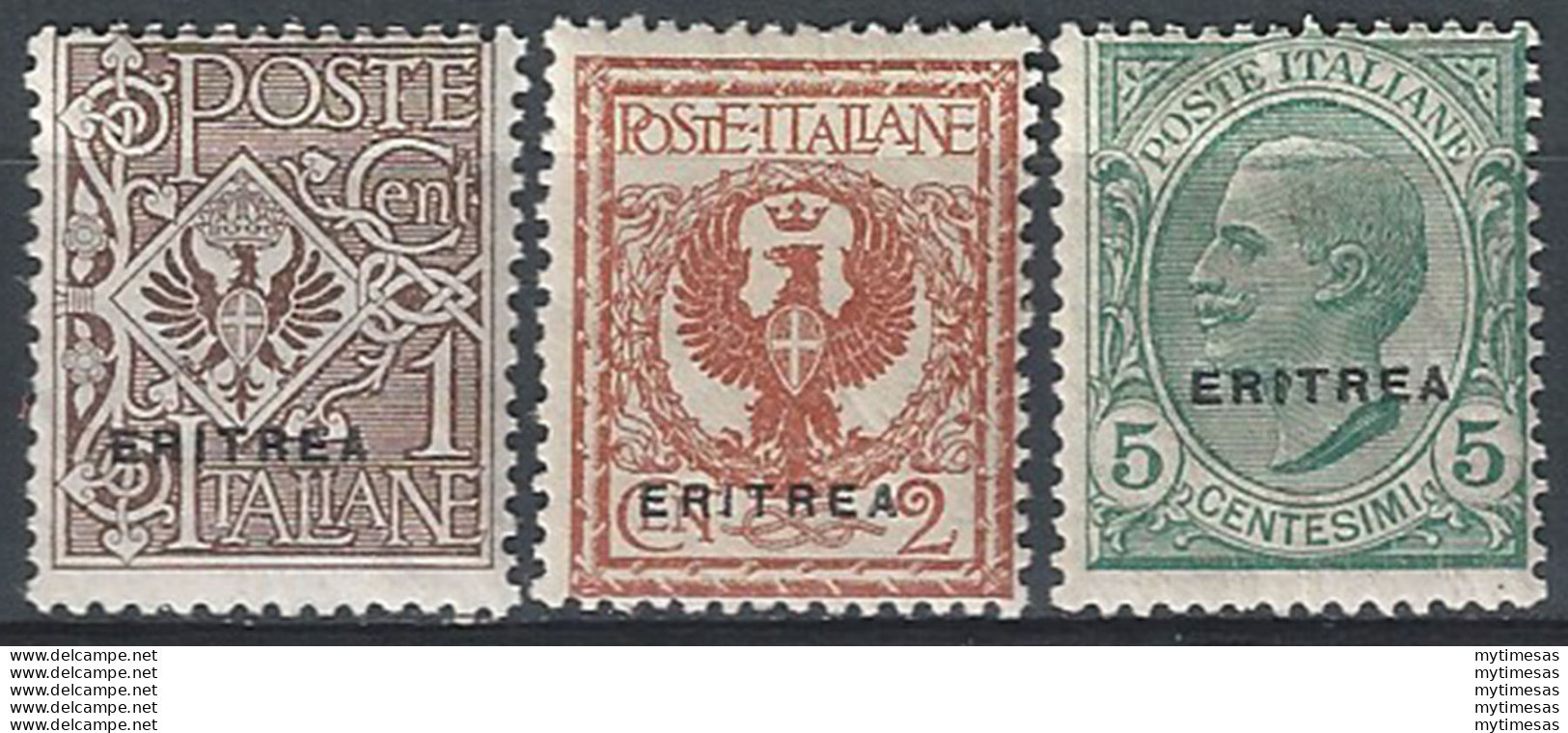 1924 Eritrea Ordinaria 3v. MNH Sassone N. 77/79 - Other & Unclassified