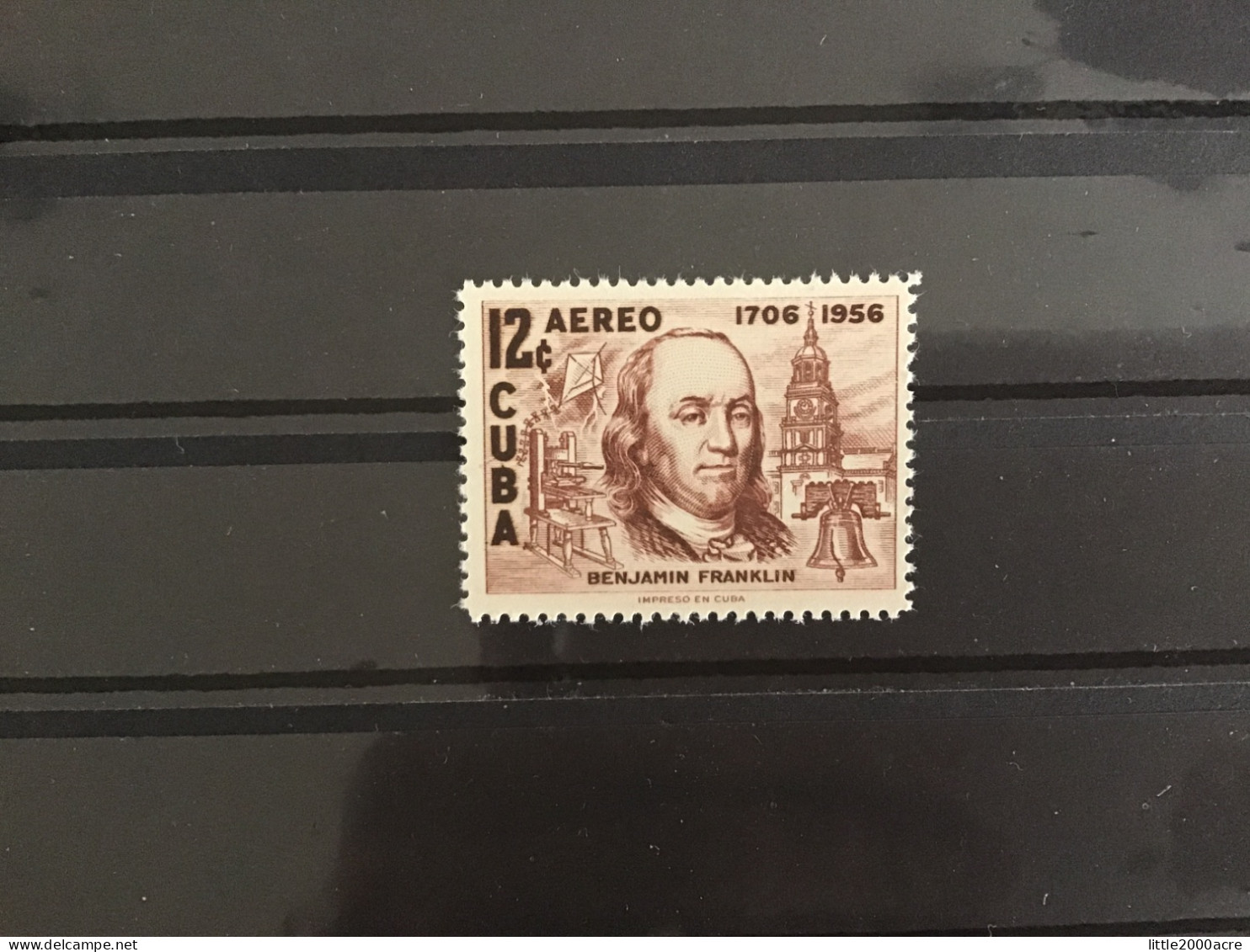 Cuba 1956 Air Birth Anniversary Of Benjamin Franklin Mint SG 792 Sc C150 - Unused Stamps