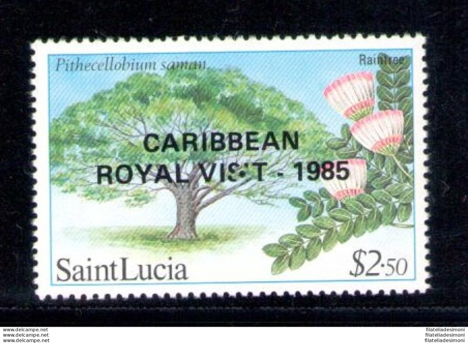 1985 ST. Lucia - Visita Elisabetta II Nei Caraibi - Serie Di 8 Valori - Yvert Tellier N . 783-90 - Il 790 Ha Una Bella V - Other & Unclassified