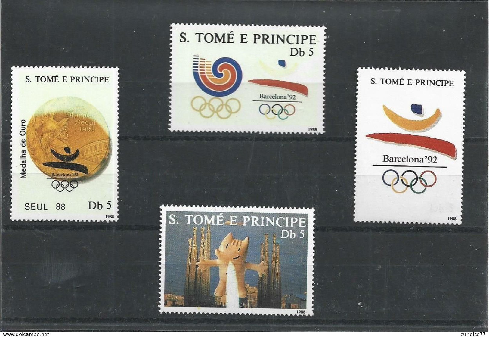 Sto. Tome & Principe 1989 - Olympic Games Barcelona 92 Gold Mnh** - Sommer 1992: Barcelone