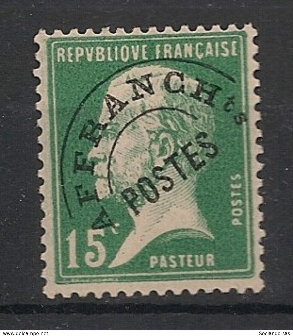 FRANCE - 1922-27 - Préo N°YT. 65 - Pasteur 15c Vert - Neuf Luxe ** / MNH / Postfrisch - 1893-1947