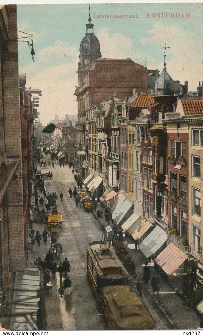 Amsterdam Leidschestraat Levendig Trams Verkeer # 1911   4828 - Amsterdam