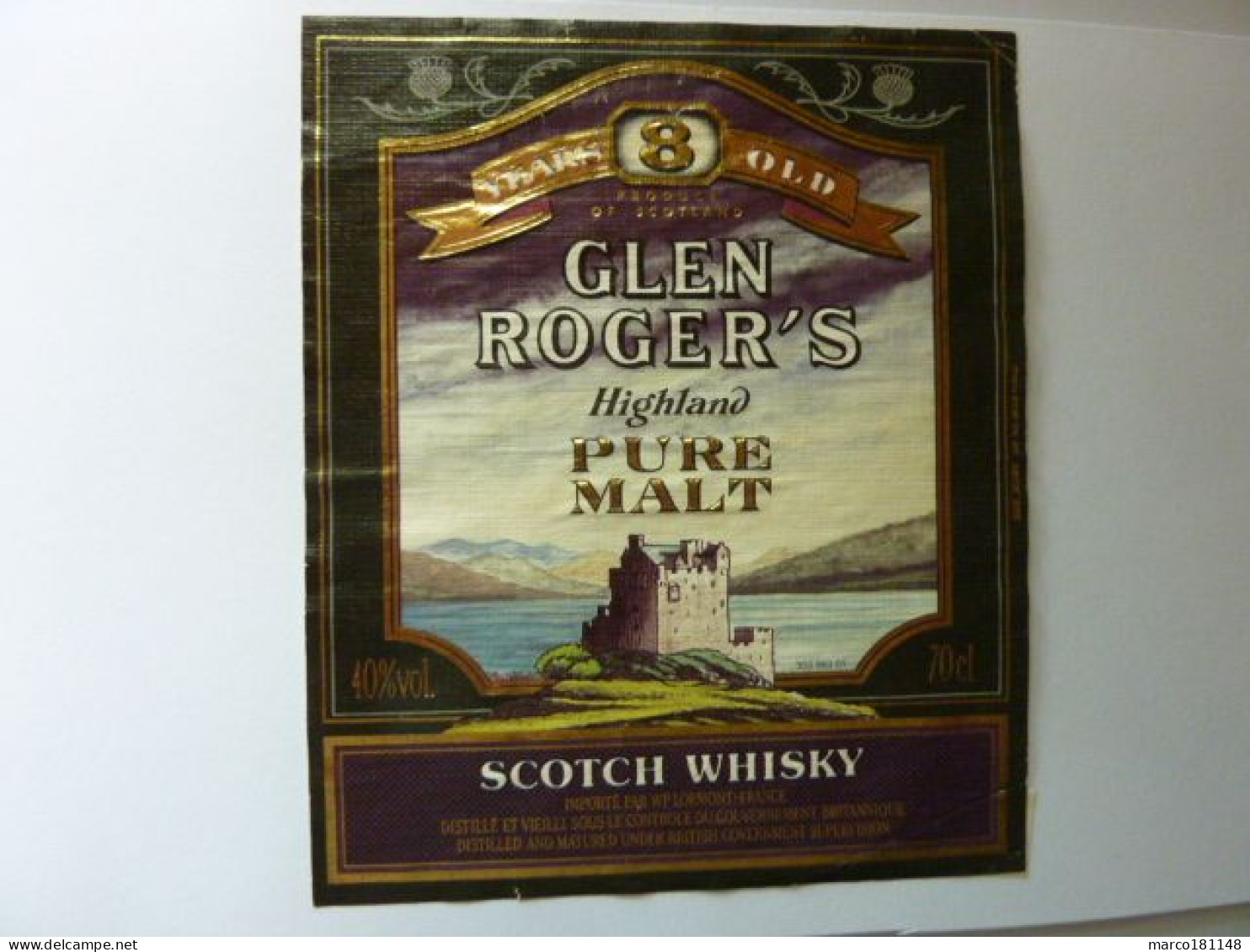 GLEN ROGER'S - Highland - Scotch Whisky - Whisky